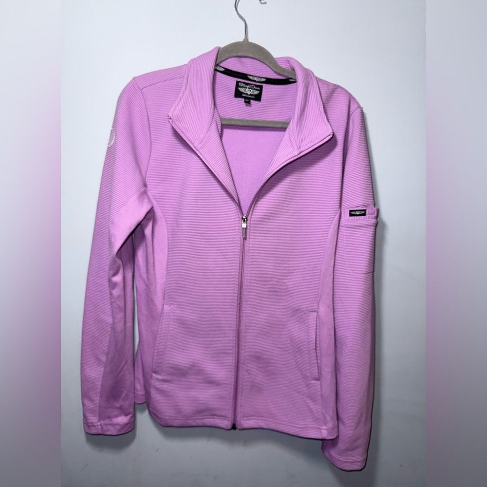 Straight Down Swing Jacket in Purple Peonies Women’s size XL EUC *read*